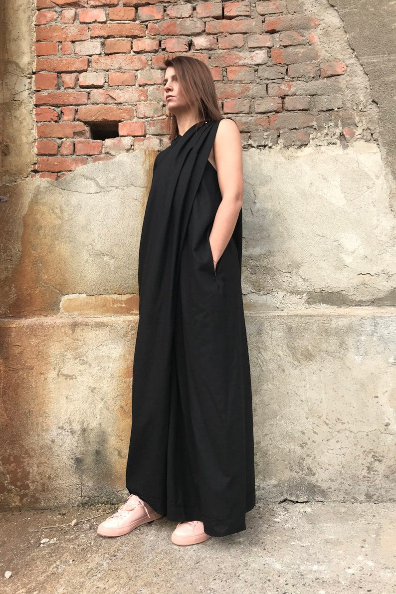 Loose Linen Jumpsuit, Black Linen Jumpsuit, Women Linen Jumpsuit, Summer Linen Jumpsuit, Linen Clothing, Loose Fit Jumpsuit